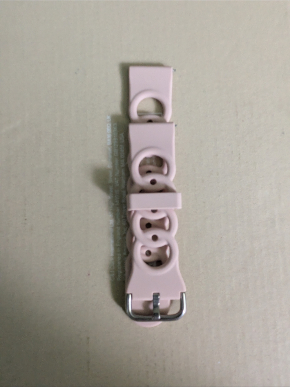 Pink Interlocking Silicone Watch Strap